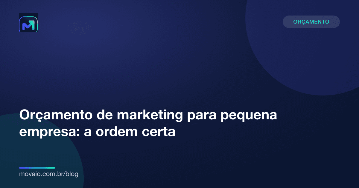 Capa do artigo: Orçamento de marketing para pequena empresa: a ordem certa